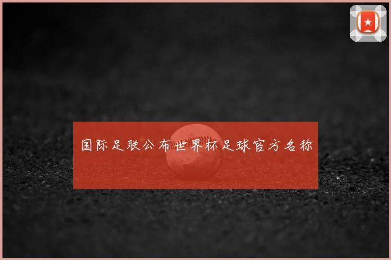 国际足联公布世界杯足球官方名称