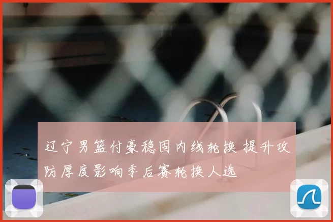 辽宁男篮付豪稳固内线轮换 提升攻防厚度影响季后赛轮换人选