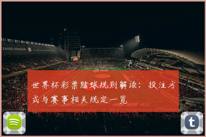 世界杯彩票赌球规则解读:投注方式与赛事相关规定一览